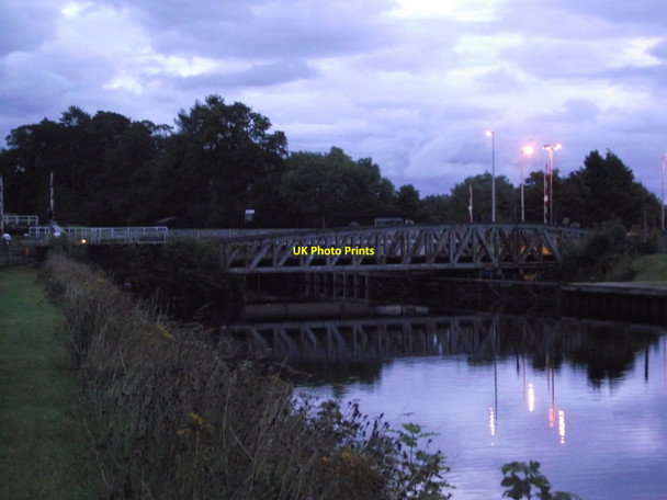 Photo 6"x4" Railway swing bridge across the Caledonian Canal Benavie c2012