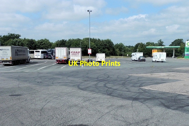 Photo 6"x4" Lorry Park, Warwick Services (Northbound M40) Chesterton Green c2013