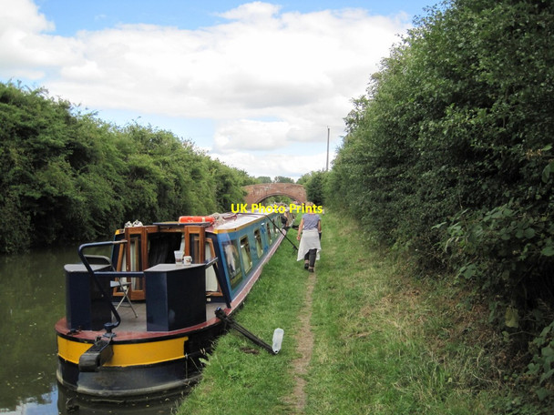 Photo 6"x4" Narrow Boat, Oxford Canal Williamscot c2013