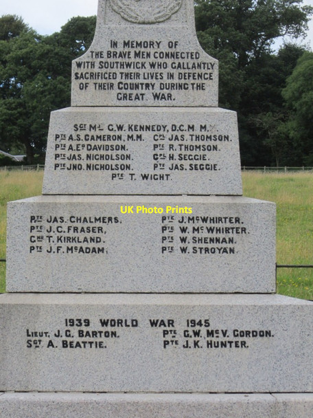 Photo 6"x4" The War Memorial at Southwick Caulkerbush c2013