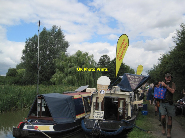 Photo 6"x4" Enterprising Narrow Boat, Oxford Canal Cropredy c2013