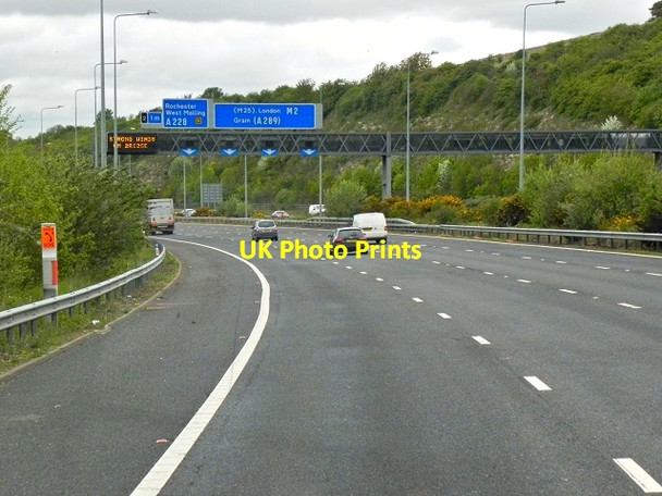 Photo 6"x4" Northbound M2 Motorway Rochester\/TQ7268 c2013