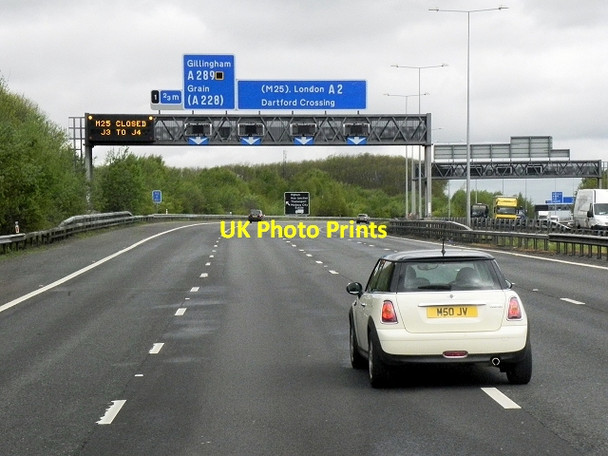 Photo 6"x4" M2 Motorway, North of Rochester Rochester\/TQ7268 c2013