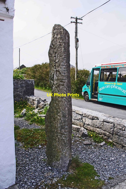 Photo 6"x4" Ogham stone at Cill Mhuirbhigh (Kilmurvy), Inishm\u00c3\u00b3r (\u00c3\u0081rainn), Aran Islands, Co. Galway Inishmore c2013