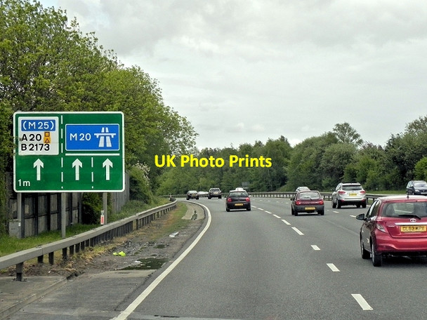 Photo 6"x4" Southbound A20 near Swanley Swanley\/TQ5168 c2013