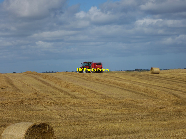 Photo 6"x4" Baler working near High Newton-by-the-Sea High Newton-by-the-Sea c2013