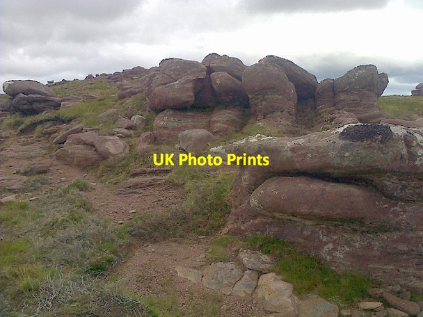Photo 6"x4" Rock Outcrop on the Eastern Ridge of Cnoc a' Bhaid-rallaich Badrallach c2013