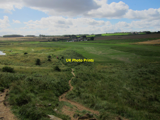 Photo 6"x4" Looking towards Dunstanburgh Castle Golf Club from Embleton Links Low Newton-by-the-Sea c2013