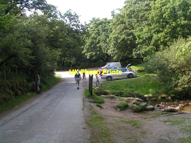 Photo 6"x4" Parking area at the east end of Burrator reservoir Sheepstor c2013