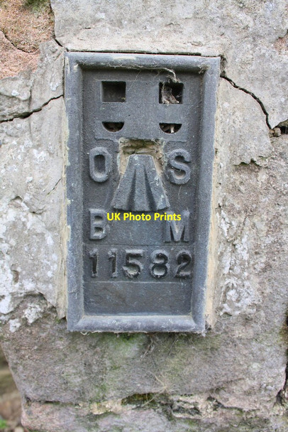 Photo 6"x4" Benchmark on Spring House Farm Leeming\/SE2989 c2013