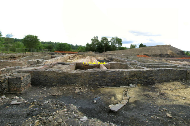 Photo 6"x4" Northeast section of Cyfarthfa coke plant excavation Merthyr Tydfil c2013