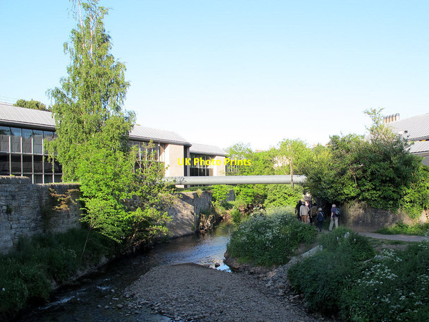 Photo 6"x4" Pipe bridge across the Water of Leith Inverleith c2013
