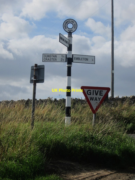 Photo 6"x4" Road signs south of Embleton Embleton\/NU2322 c2013