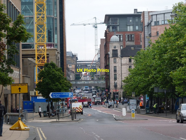 Photo 6"x4" Renfrew Street climbs away from the clutter of the city centre Glasgow c2013