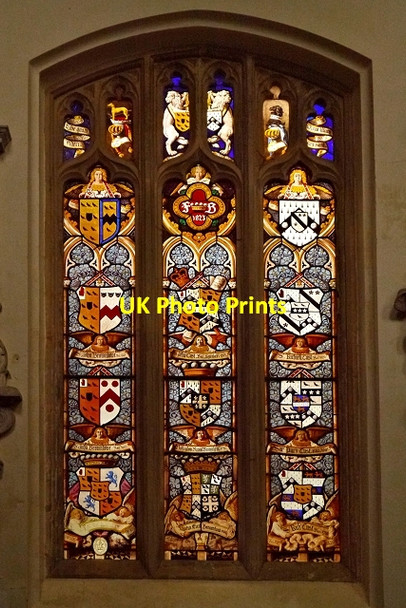 Photo 6"x4" Parish Church of St Peter and St Paul, Armorial Window Belton\/SK9239 c2013