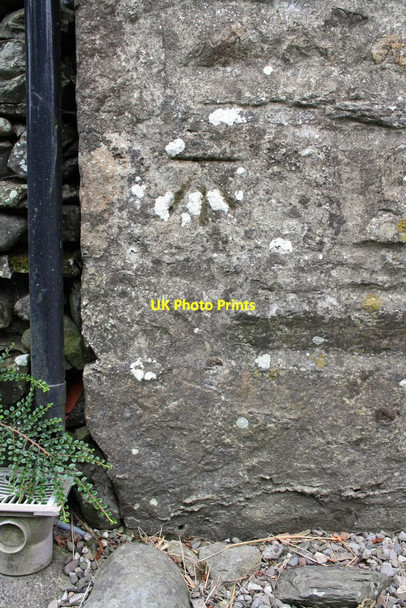 Photo 6"x4" Benchmark on Moss Cottage Sedbergh c2013