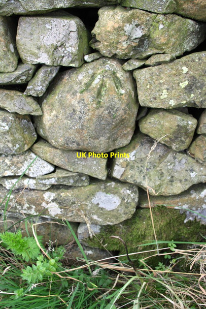 Photo 6"x4" Benchmark on B6257 roadside wall, Dillicar Common Lowgill\/SD6297 c2013