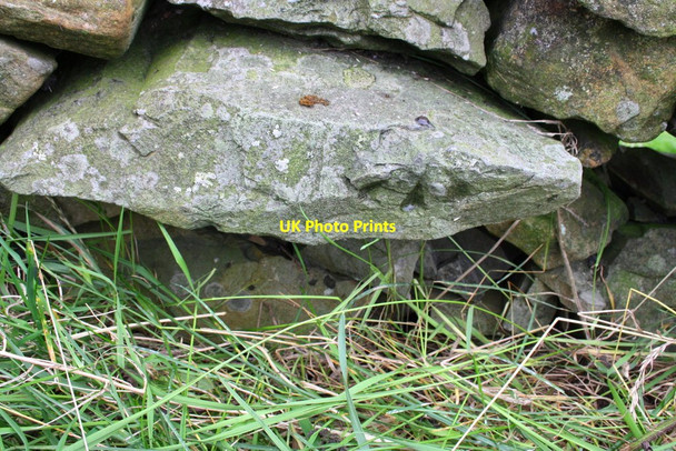 Photo 6"x4" Benchmark on A685 wall, Dillicar Common Lowgill\/SD6297 c2013