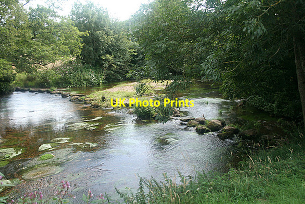 Photo 6"x4" Chagford: stepping stones across the Teign Chagford c2013