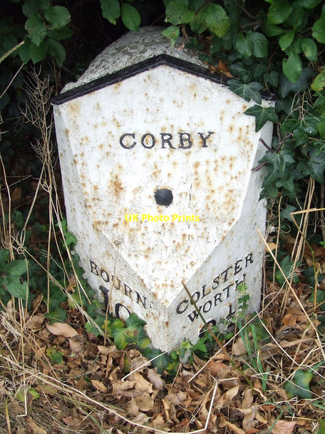 Photo 6"x4" Old Milepost Birkholme\/SK9723 c2013