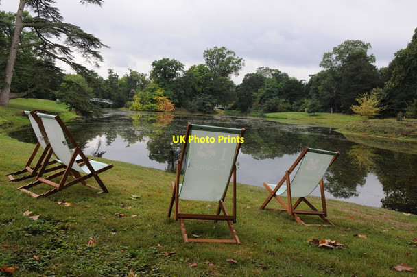 Photo 6"x4" Deckchairs in Croome Park Dunstall Common c2013