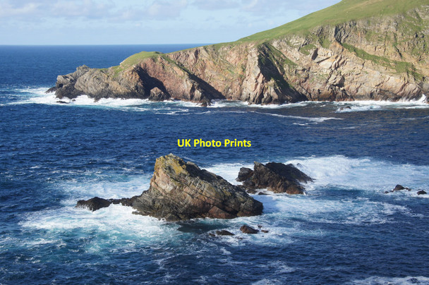 Photo 6"x4" Un-named stacks off Greff, west of Libbers Hill Burrafirth c2013