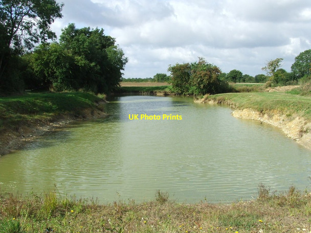 Photo 6"x4" Fishing Lake Little Whittingham Green c2013