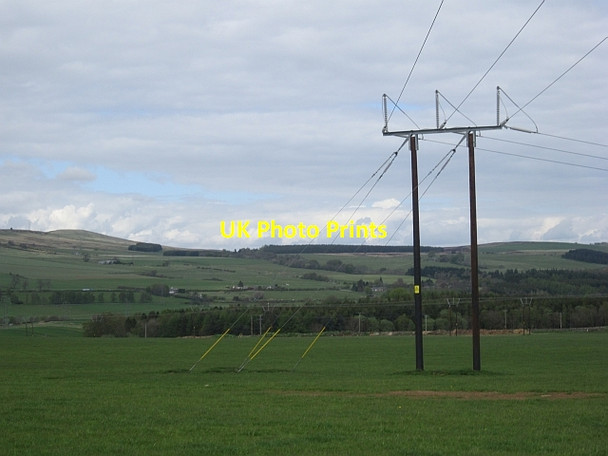 Photo 6"x4" New power line, Greenhead Crieff\/NN8621 c2013