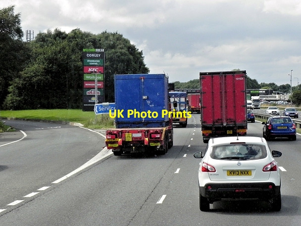 Photo 6"x4" Northbound M6 Passing Entrance to Corley Services Corley c2013