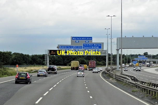 Photo 6"x4" M6 Northbound, Coleshill Interchange Maxstoke c2013