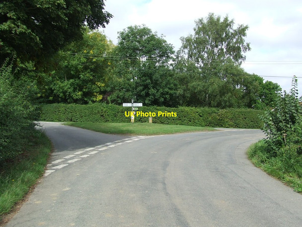 Photo 6"x4" Road Junction Charsfield c2013
