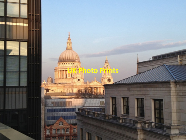 Photo 6"x4" View of St Paul's Cathedral from 5 Fleet Place, City of London London c2013