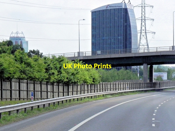 Photo 6"x4" M6 Toll Road, Mill Lane Bridge and Lakeside Plaza, Cannock Industrial Centre Cannock c2013