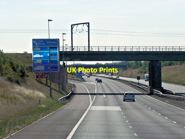 Photo 6"x4" Rail Bridge Over M6 Toll Road Chesterfield\/SK1005 c2013