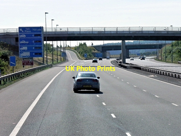 Photo 6"x4" Approaching Junction T4, M6 Toll Road Little Hay c2013