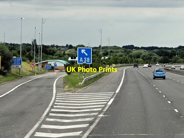 Photo 6"x4" Northbound M6 Toll Road, Exit at Junction T2 Allen End c2013