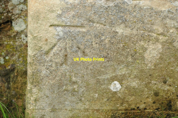 Photo 6"x4" Benchmark on Twyning church Church End\/SO8936 c2013