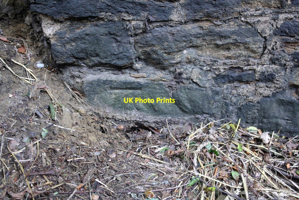 Photo 6"x4" Benchmark on A30 wall Holywell\/ST5213 c2013