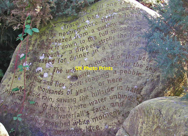 Photo 6"x4" The Beck Stone - one of the Stanza Stones - close-up Ilkley c2013