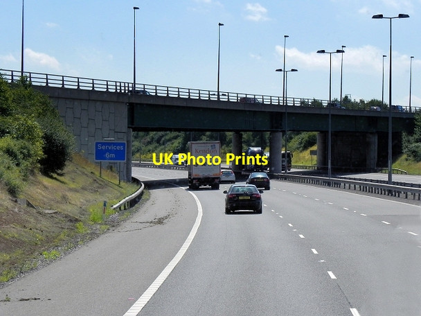 Photo 6"x4" M6 Toll Road Southbound, Stonebridge Road Bridge Chelmsley Wood c2013