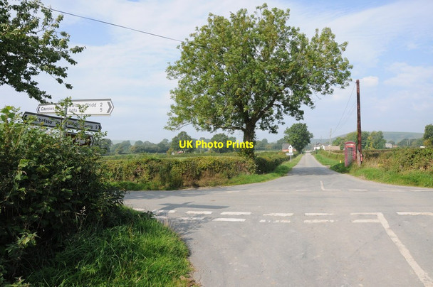 Photo 6"x4" Crossroads near Bethel Cwm\/SO0595 c2013