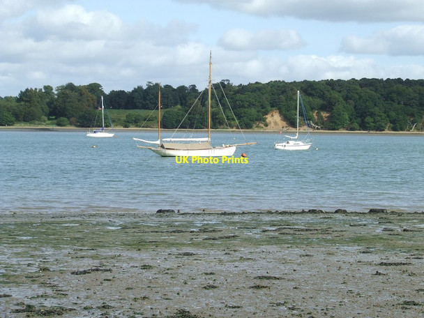 Photo 6"x4" Moored Boats Chelmondiston c2013