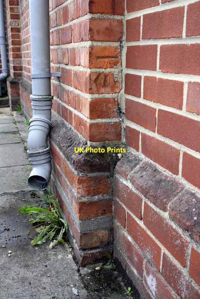 Photo 6"x4" Benchmark on the Conservative Club, Windmill Road Headington c2013