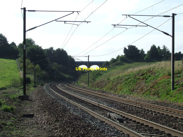 Photo 6"x4" Railway Line And Bridge Brantham c2013