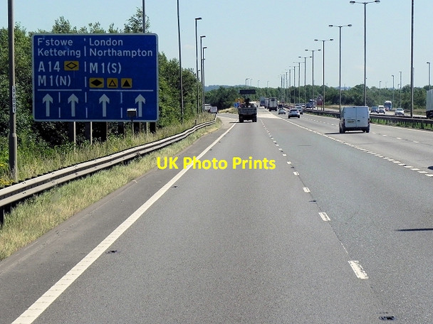 Photo 6"x4" M6 Motorway, Catthorpe Interchange Catthorpe c2013