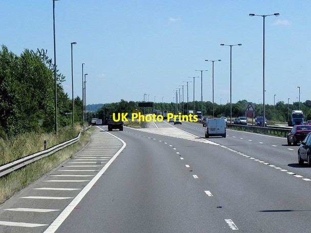 Photo 6"x4" M6, Exit at the Catthorpe Interchange Catthorpe c2013