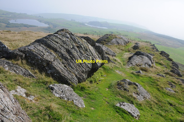 Photo 6"x4" View to Llyn Mawr and Llyn Du Maesypandy c2013