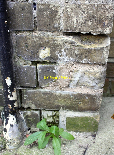 Photo 6"x4" Damaged benchmark on Headington Post Office Headington c2013