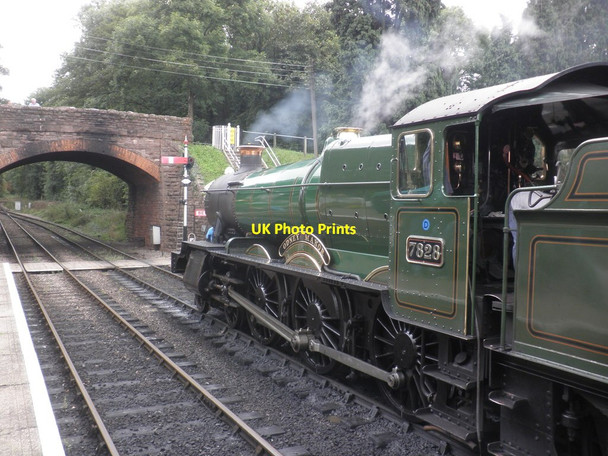 Photo 6"x4" Odney Manor is about to depart with a train for Minehead Bishops Lydeard c2013
