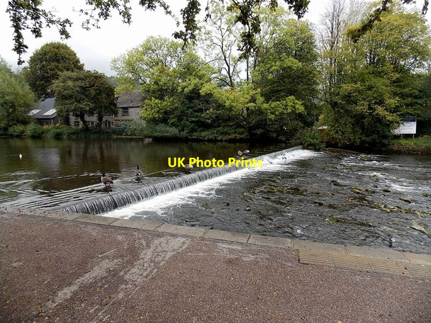Photo 6"x4" Wye weir at Bakewell Bakewell c2013